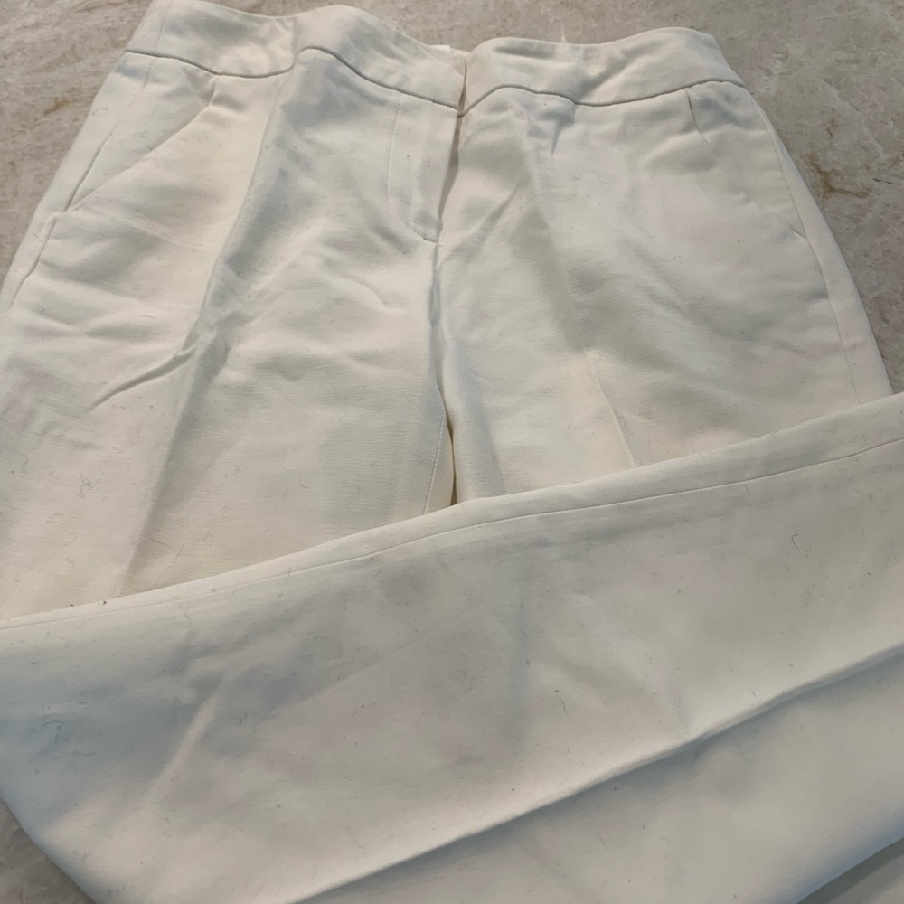 Ankle crop ivory stretch pant